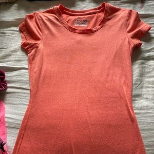 Peach under armour workout shirt
